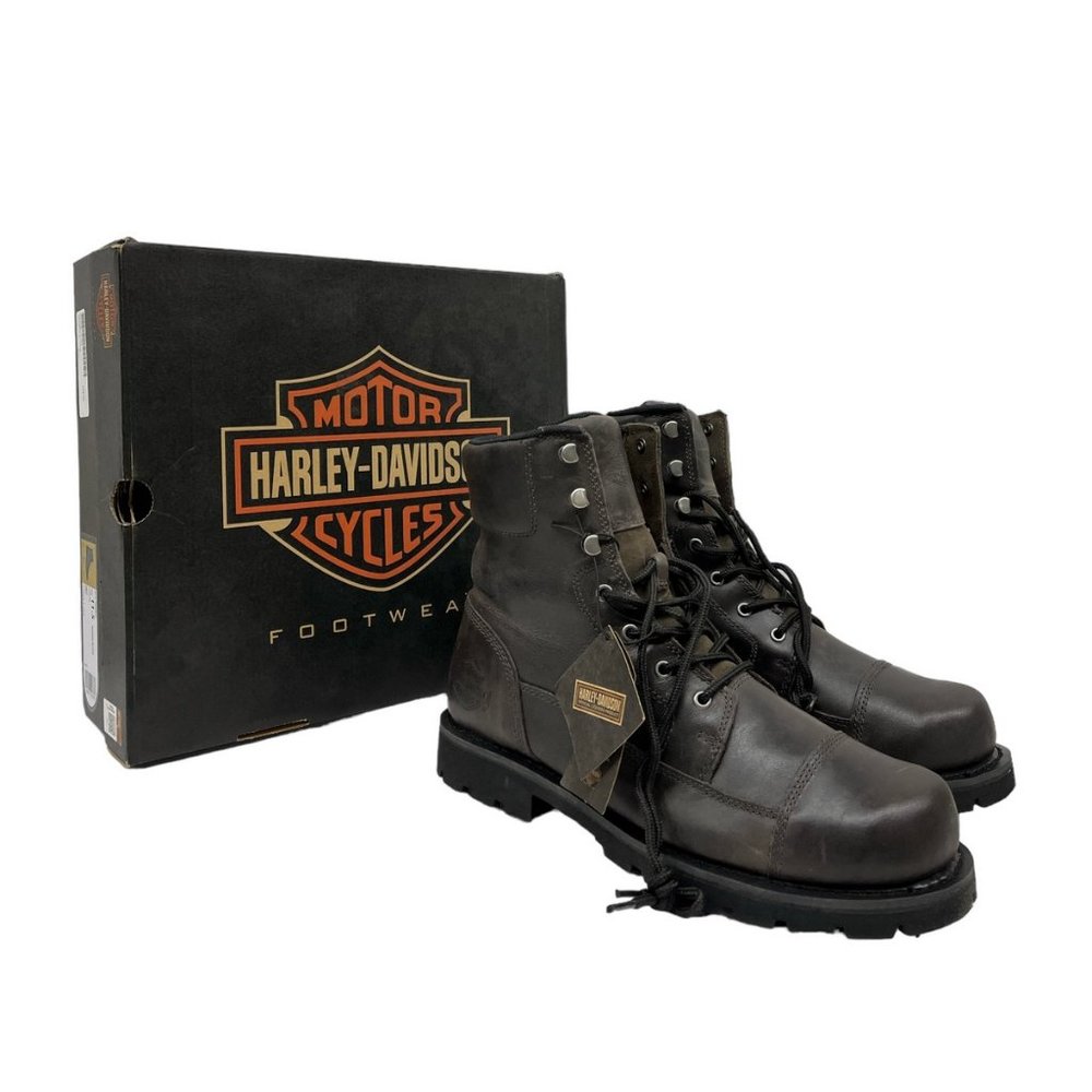 Harley-Davidson Men's Pearson 8-Inch Waterproof Brown Motorcycle Boots D93796